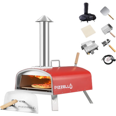 Outdoor Gas & Wood-Fired Pizza Oven#color_red