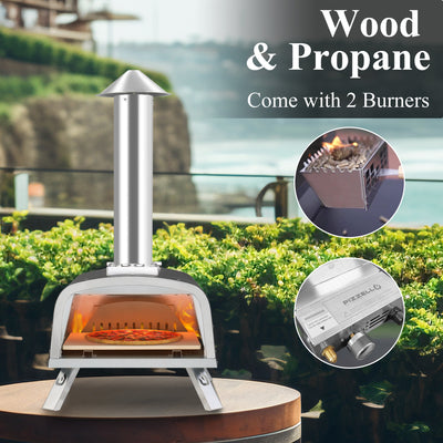 Outdoor Gas & Wood-Fired Pizza Oven in Car#color_black