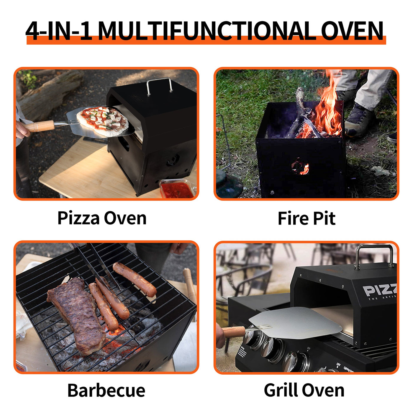 Pizzello Gusto - 4 in 1 Outdoor Pizza Oven - Pizzello#size_12-inch
