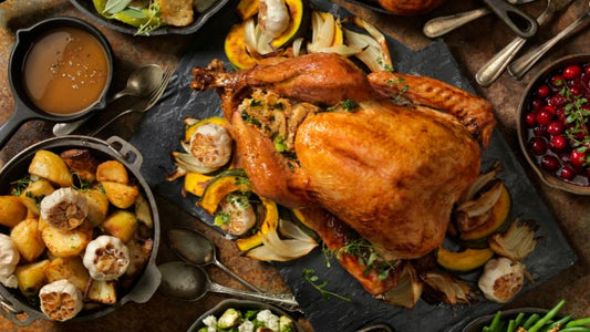 Roasted chicken with carrots