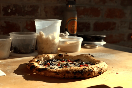 A Baked Italian Pizza on the Table
