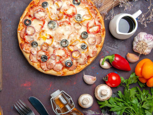 Mushroom Onion Pizza - Pizzello