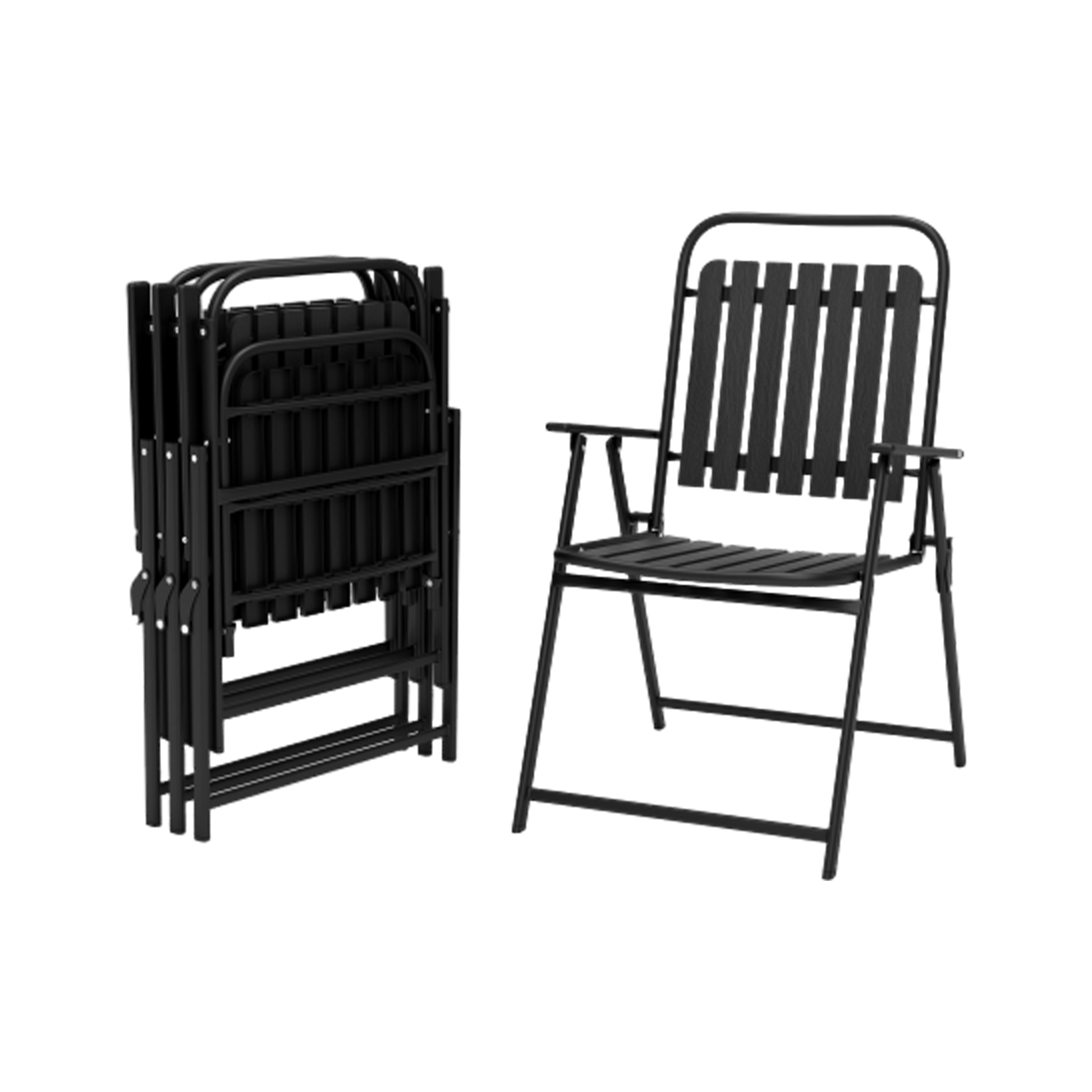 Pizzello Patio Folding Chairs#size_4pcs