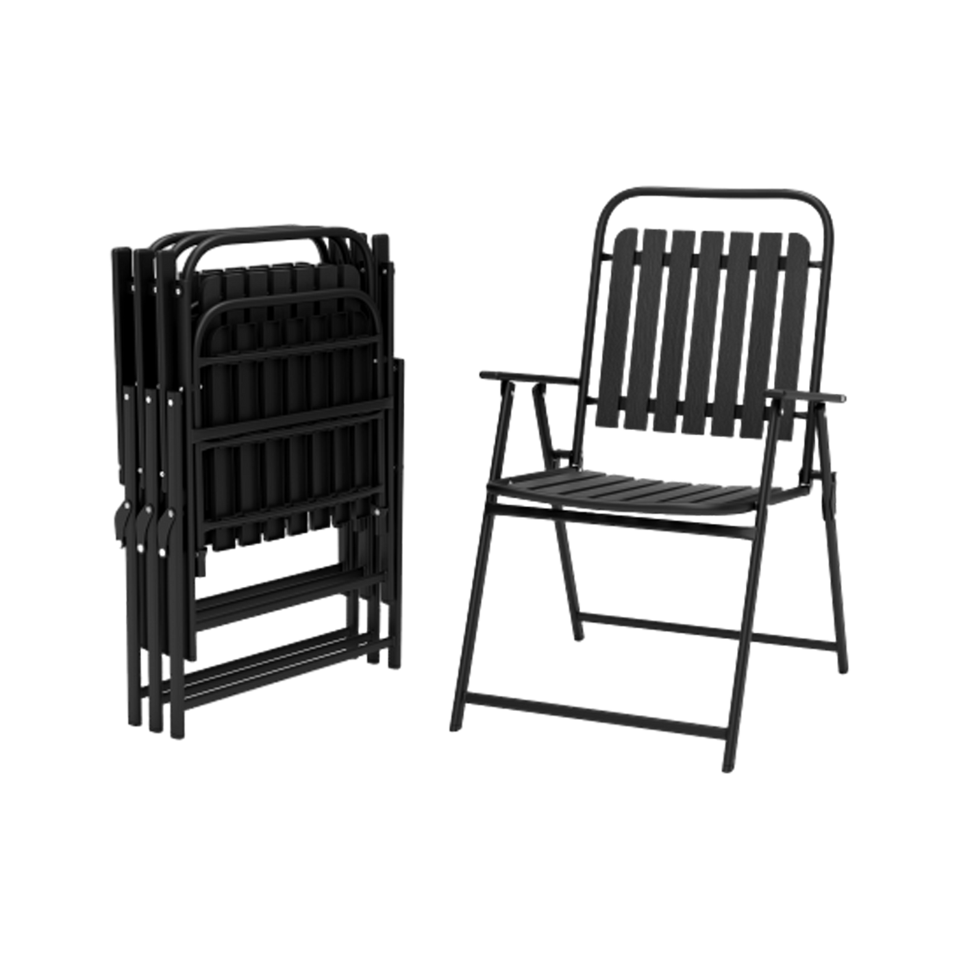 Pizzello Patio Folding Chairs#size_4pcs