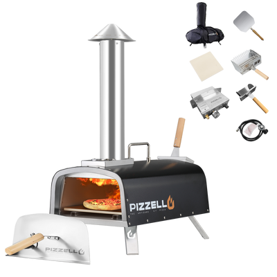 Outdoor Gas & Wood-Fired Pizza Oven in Car#color_black