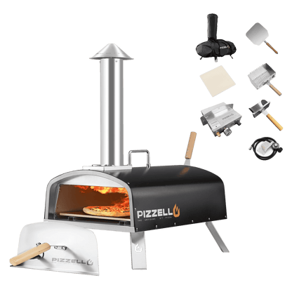 Outdoor Gas & Wood-Fired Pizza Oven in Car#color_black