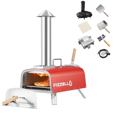 Outdoor Gas & Wood-Fired Pizza Oven in Car#color_red