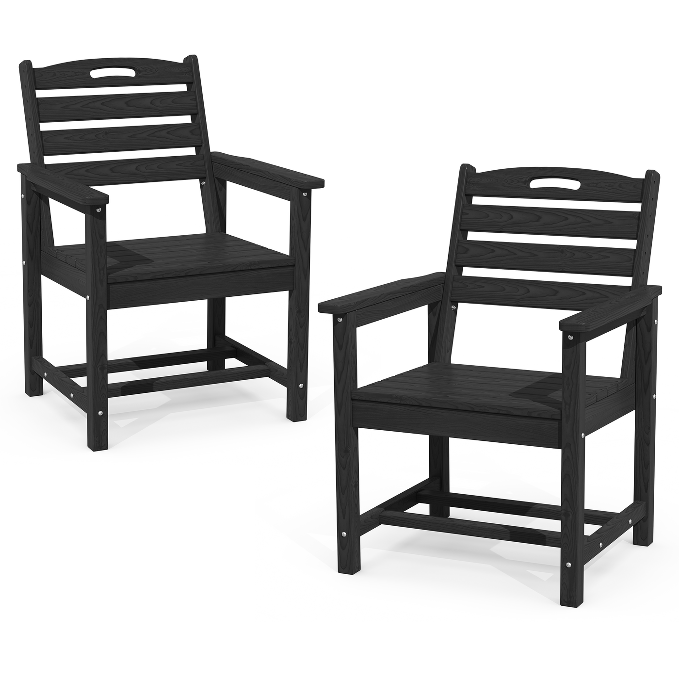 Pizzello Outdoor HDPE Dining Chair Set, All-Weather Patio Chairs Set#size_set-of-2