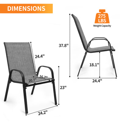 Pizzello Patio Dining Chairs#size_6pcs