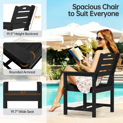 Pizzello Outdoor HDPE Dining Chair Set, All-Weather Patio Chairs Set#size_set-of-2