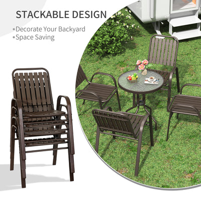 Stylish Outdoor Patio Bistro Chairs#color_brown