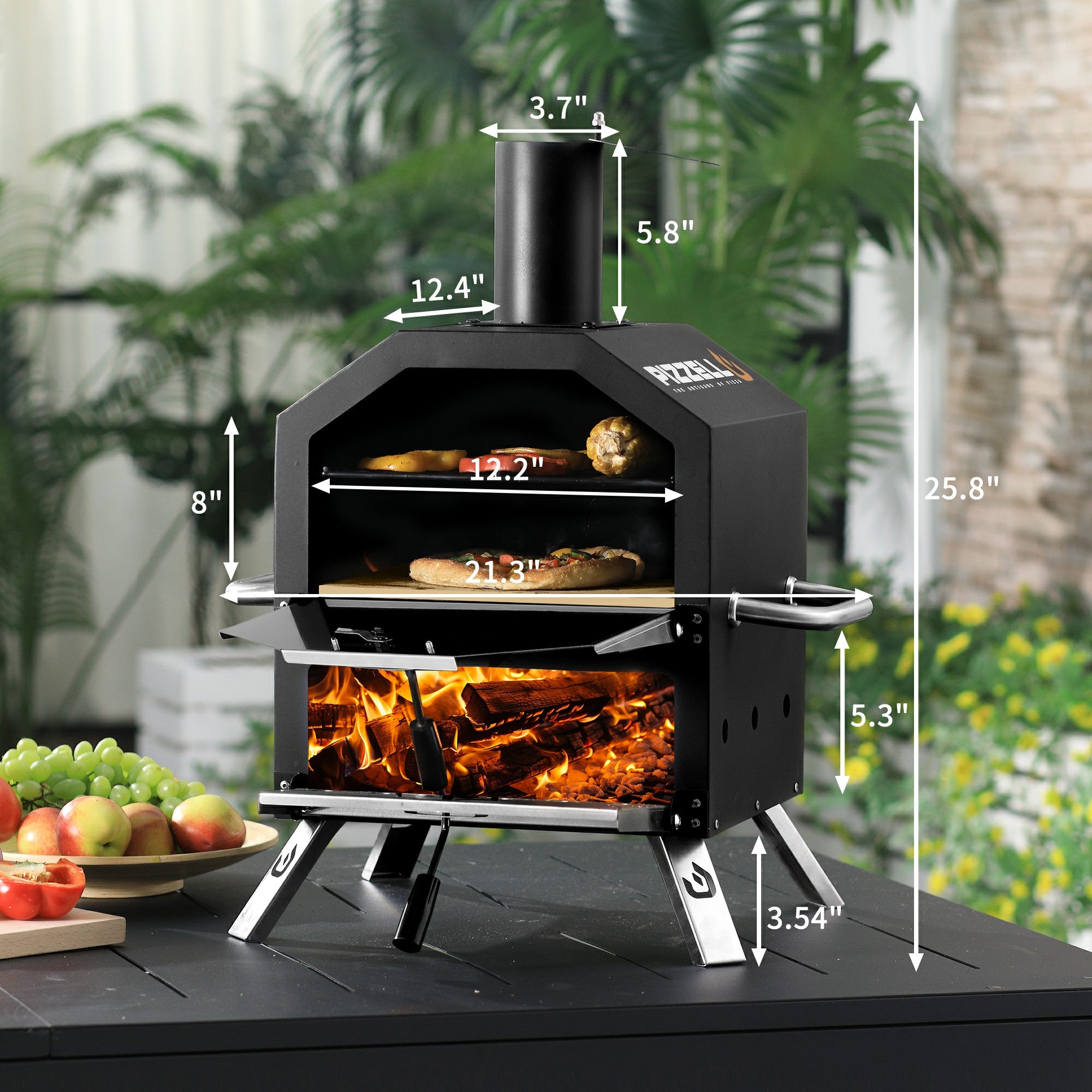 Pizzello Grande Outdoor 2-Layer Pizza Oven for Perfect Pizzas