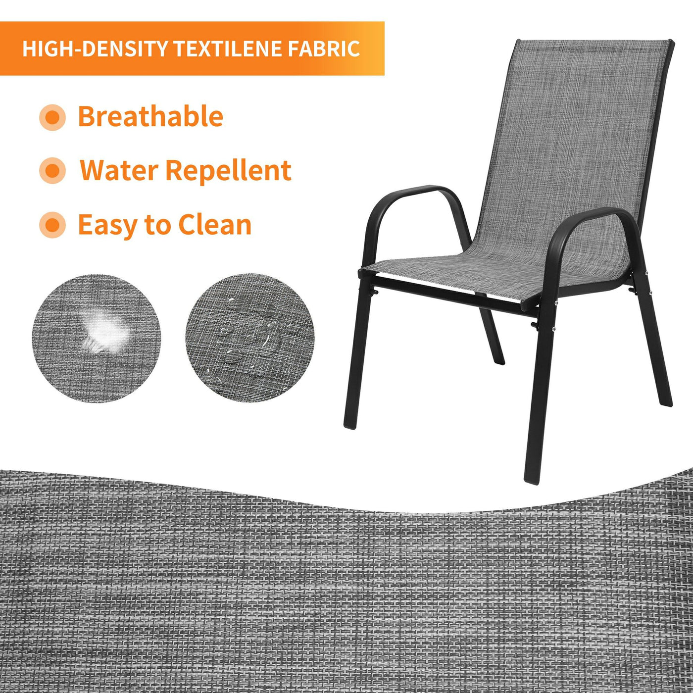 Pizzello Patio Dining Chairs#size_6pcs