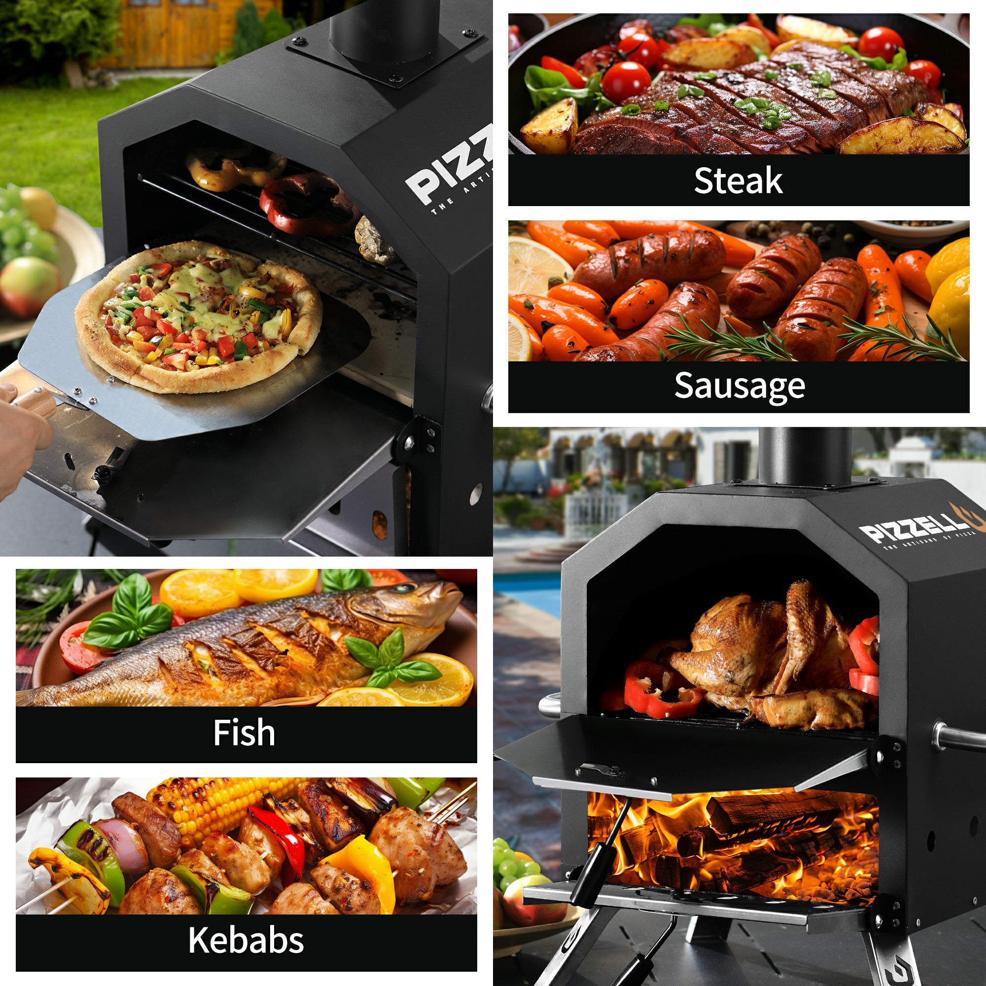 Pizzello Grande Outdoor 2-Layer Pizza Oven for Perfect Pizzas