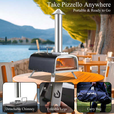 Outdoor Gas & Wood-Fired Pizza Oven in Car#color_black
