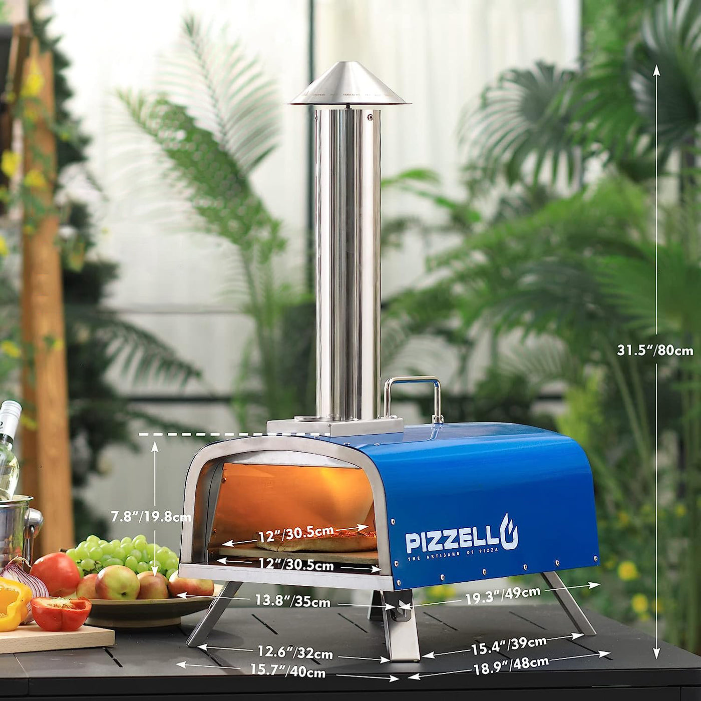 Wood Fired Outdoor Pizza Oven#color_blue