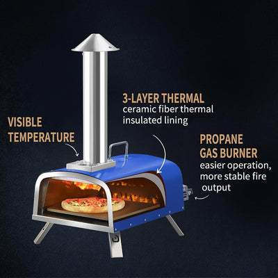 Multi-Fuel Pizza Oven#color_blue