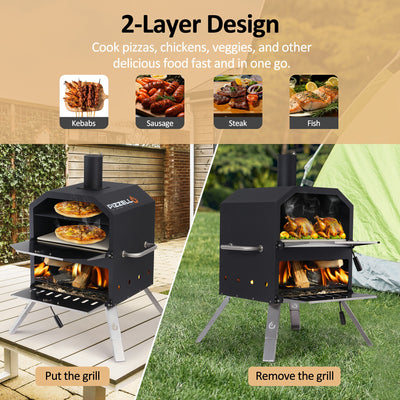 Pizzello Grande - Outdoor 2-Layer Pizza Oven - Pizzello#size_16-inch