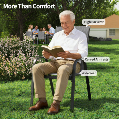 Pizzello Patio Dining Chairs#size_8pcs