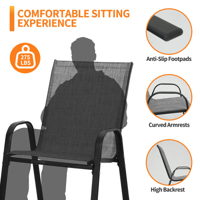 Pizzello Patio Dining Chairs#size_8pcs