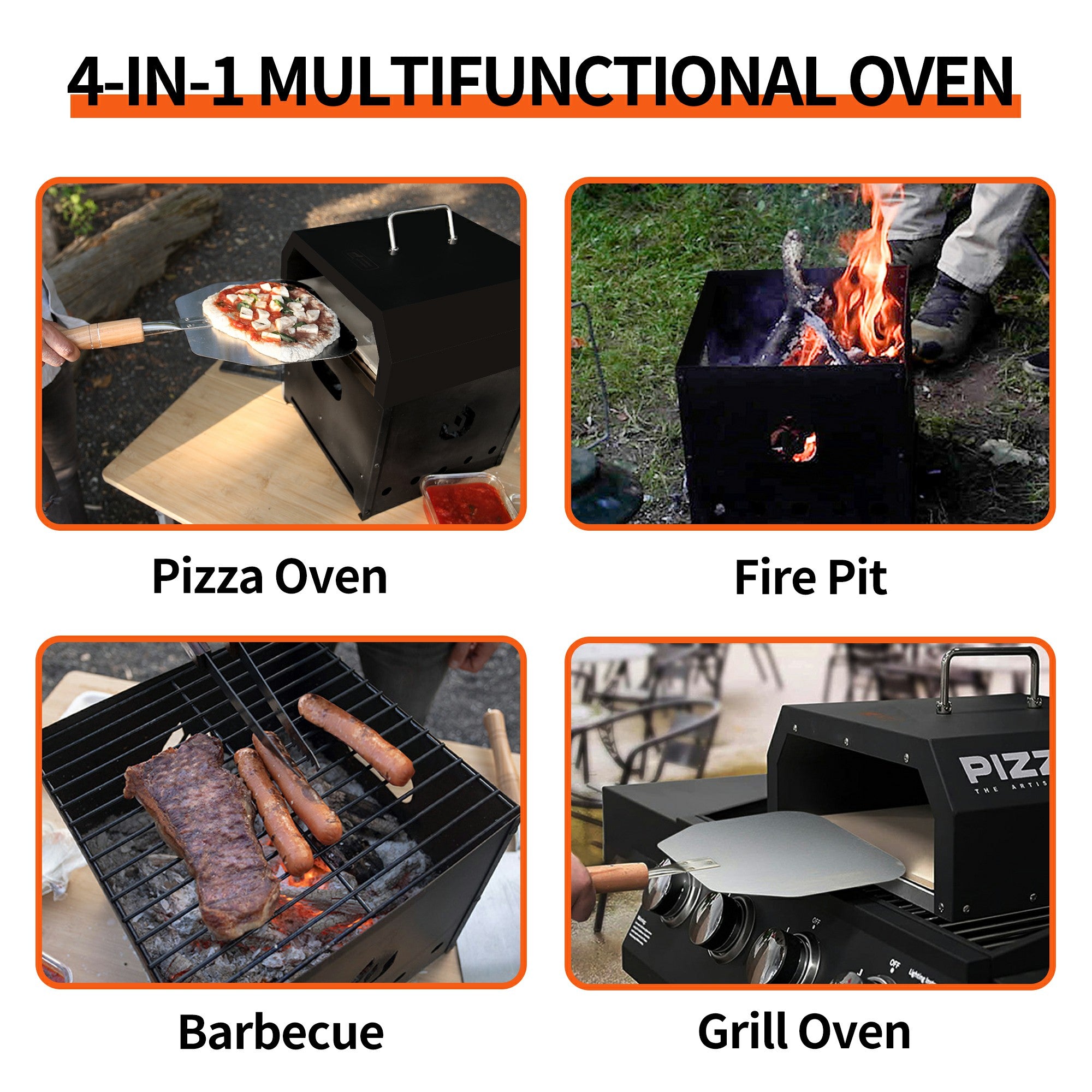 Pizzello Gusto 4-in-1 Outdoor Pizza Oven: Perfect for Any Gathering