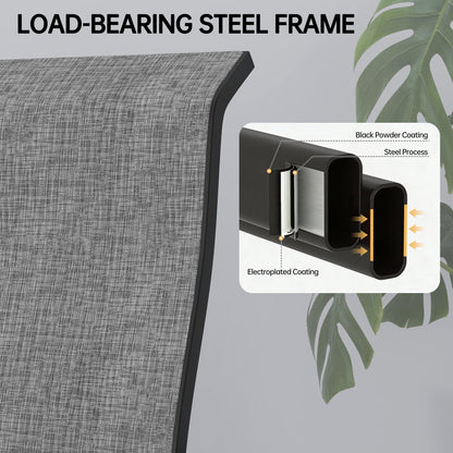 Pizzello Patio Swivel Dining Chairs, All Weather Outdoor Textilene Chair High Back Outdoor Swivel Rocker Set#size_set-of-6