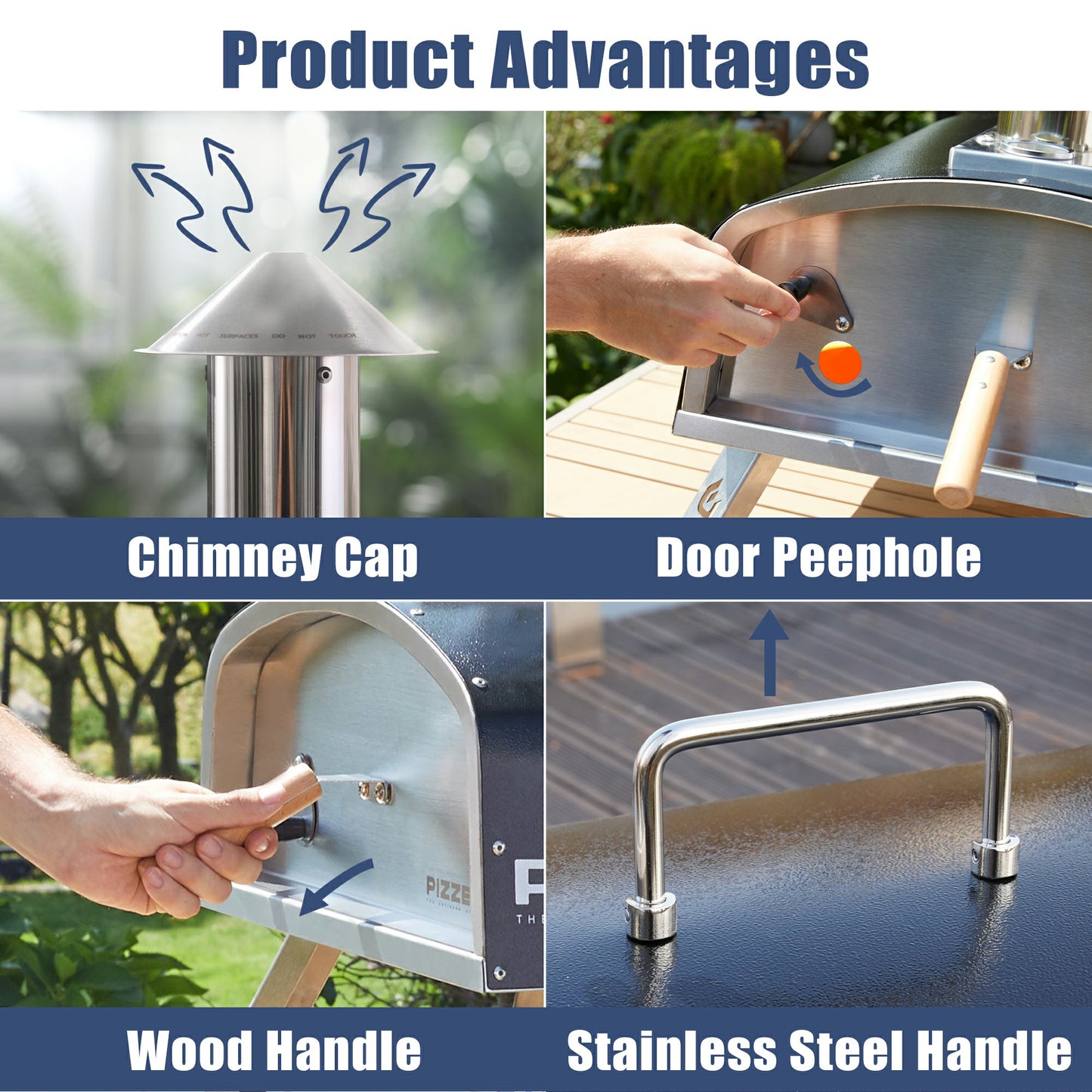 Outdoor Gas & Wood-Fired Pizza Oven in Car#color_black