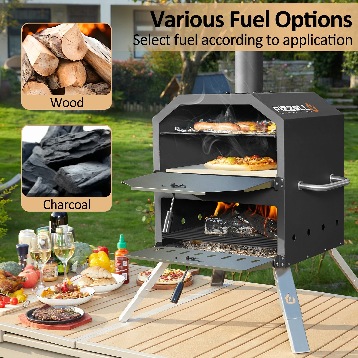 Pizzello Grande - Outdoor 2-Layer Pizza Oven - Pizzello#size_16-inch