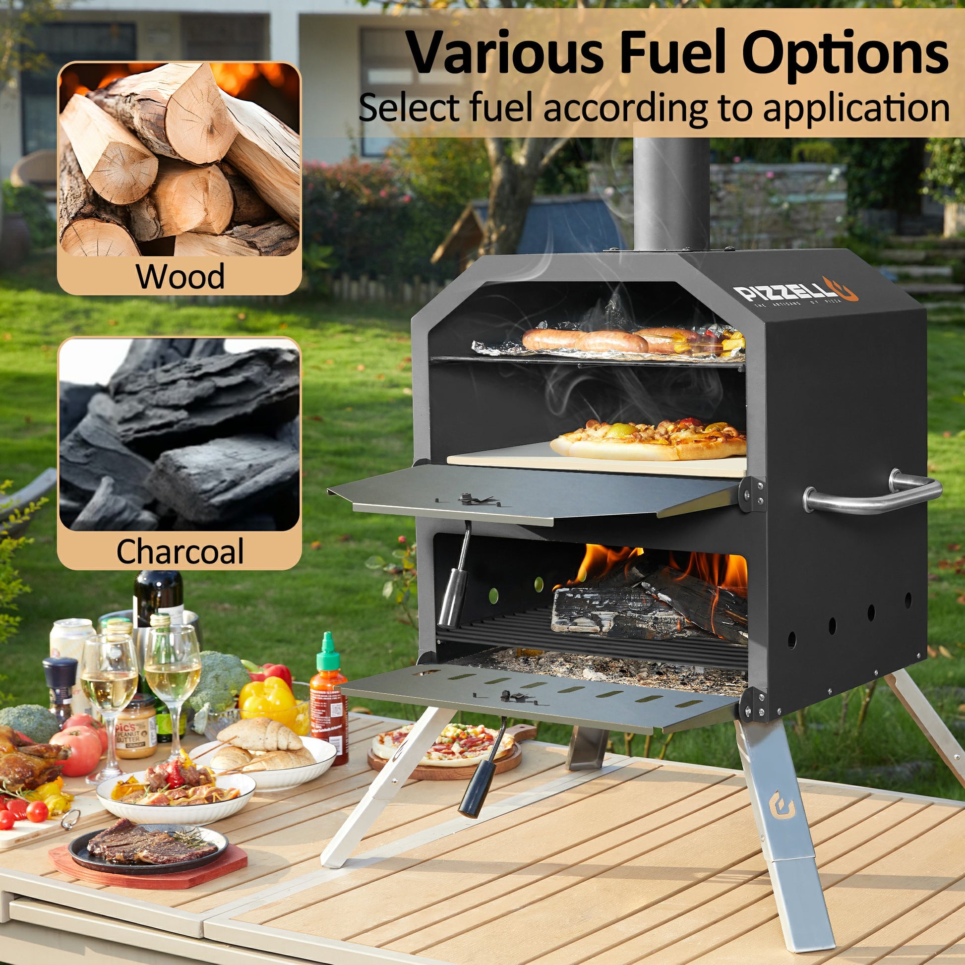 Pizzello Grande - Outdoor 2-Layer Pizza Oven - Pizzello#size_16-inch