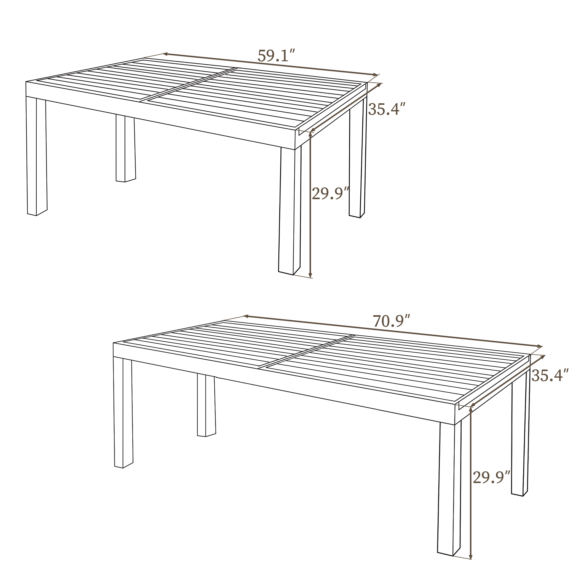Modern Patio Extendable Dining Table | Pizzello