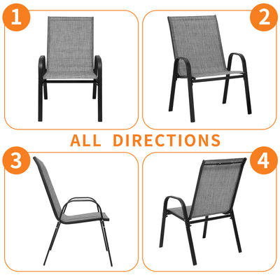 Pizzello Patio Dining Chairs#size_8pcs
