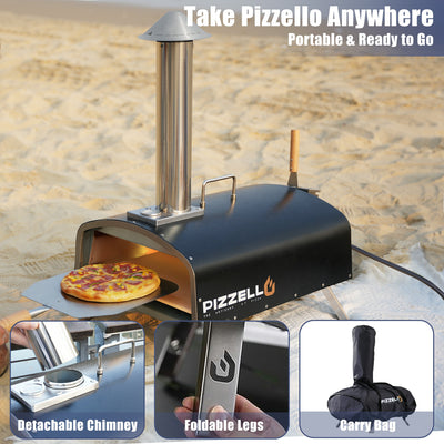 Outdoor Gas & Wood-Fired Pizza Oven in Car#color_black