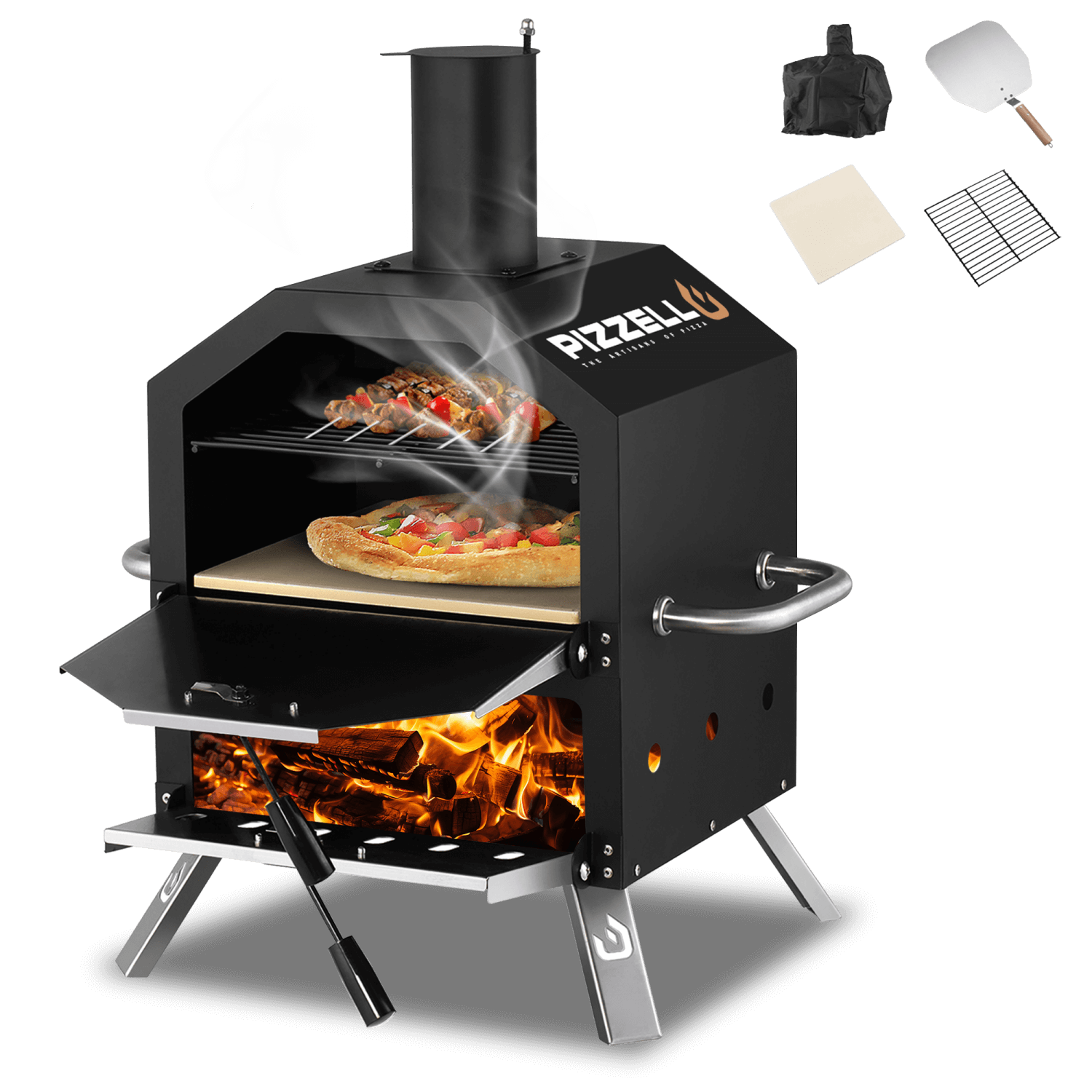 Pizzello Grande - Outdoor Wood Fired 2-Layer Pizza Oven - Pizzello#size_12-inch