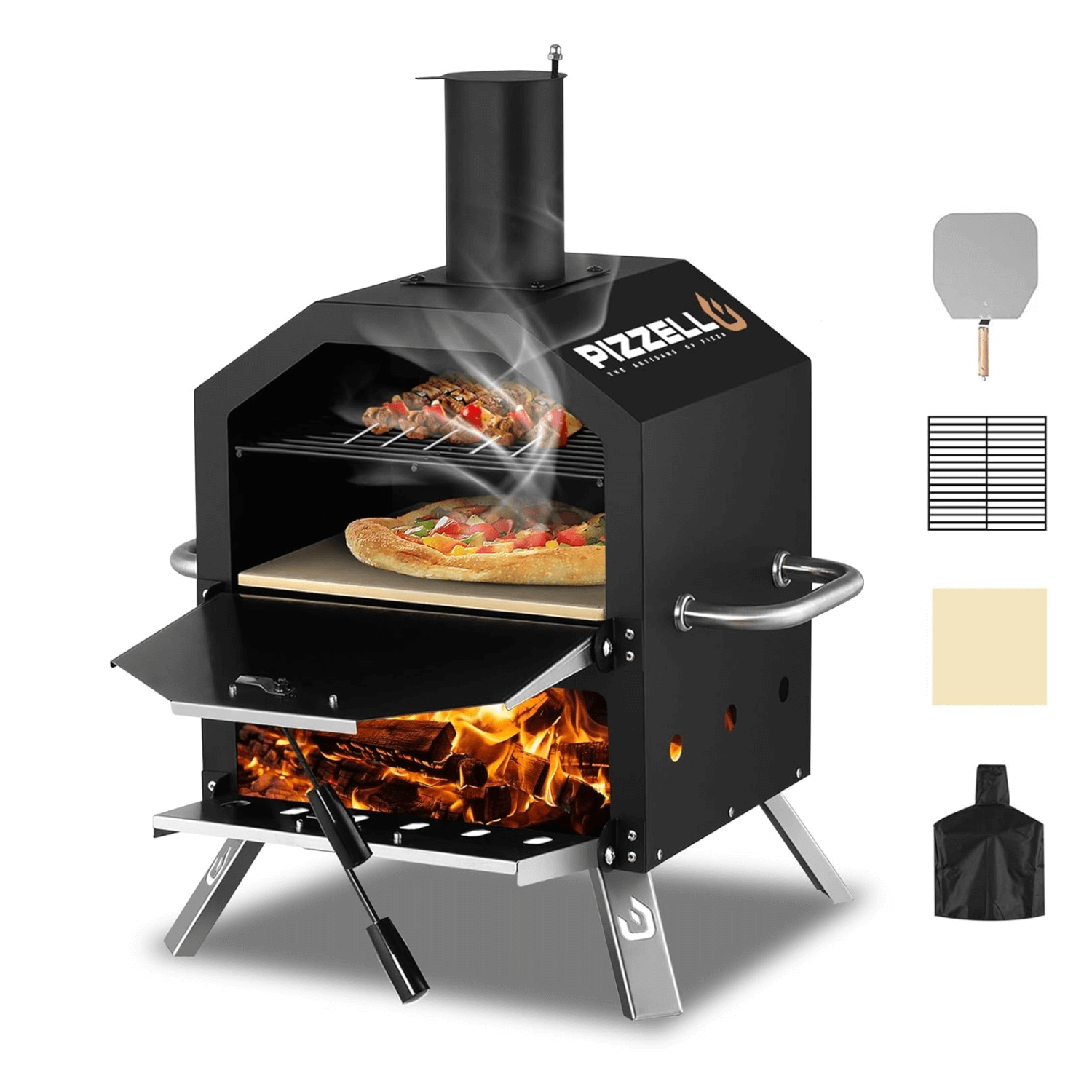 Pizzello Grande - Outdoor Wood Fired 2-Layer Pizza Oven - Pizzello#size_12-inch