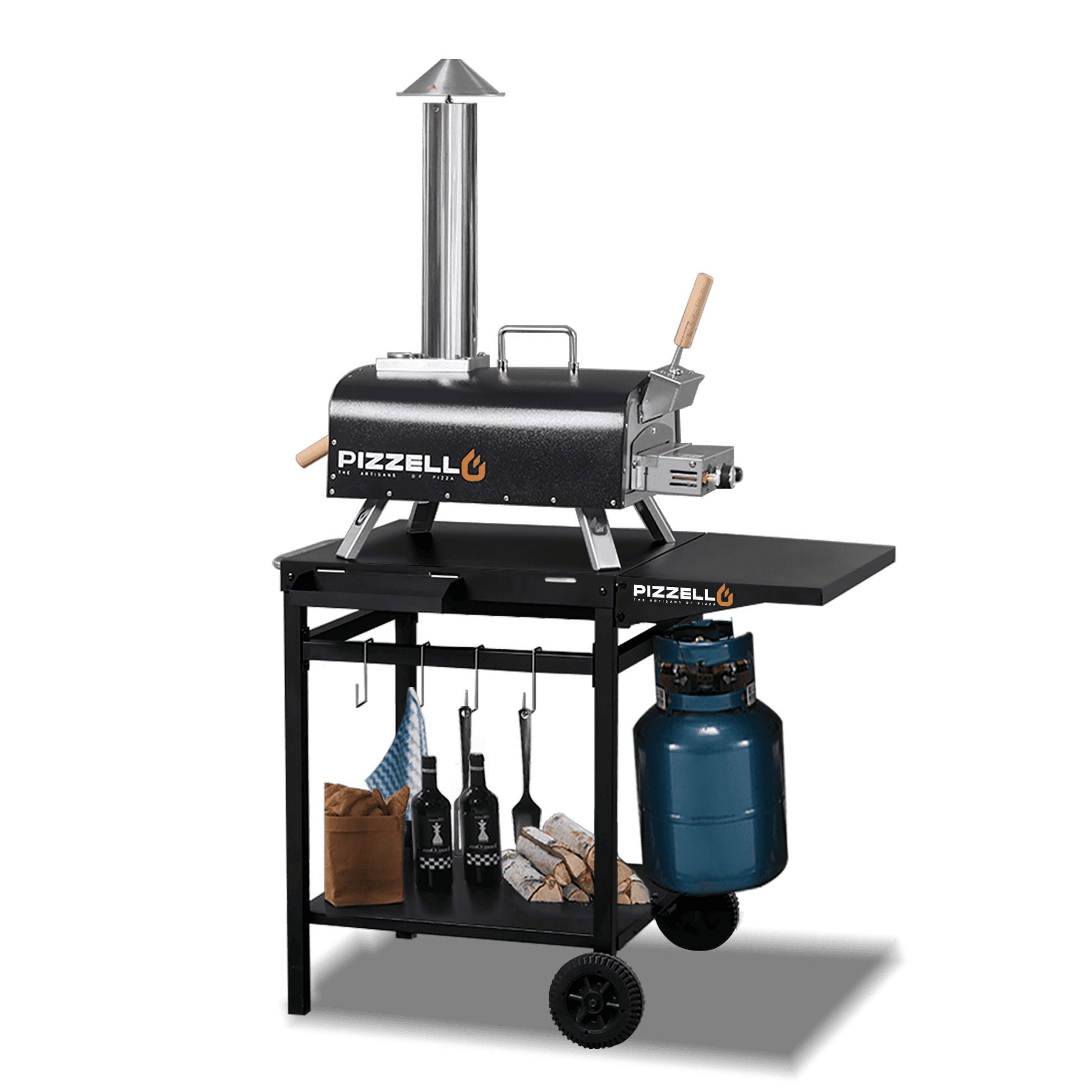 Outdoor Gas & Wood-Fired Pizza Oven in Car#color_black