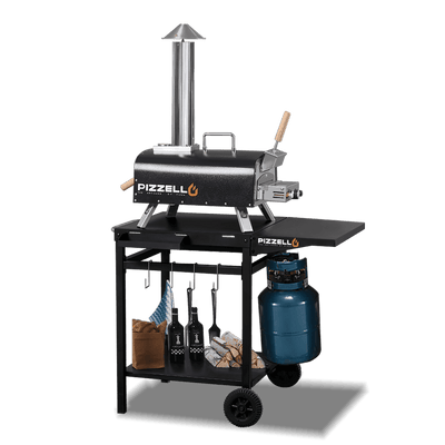 Outdoor Gas & Wood-Fired Pizza Oven in Car#color_black