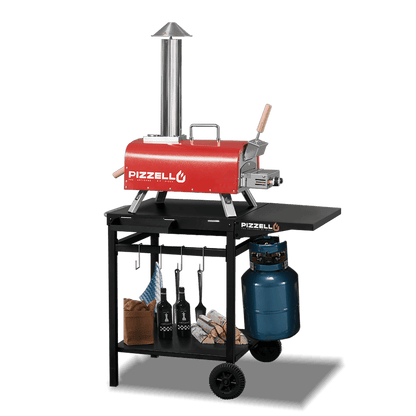 Outdoor Gas & Wood-Fired Pizza Oven in Car#color_red